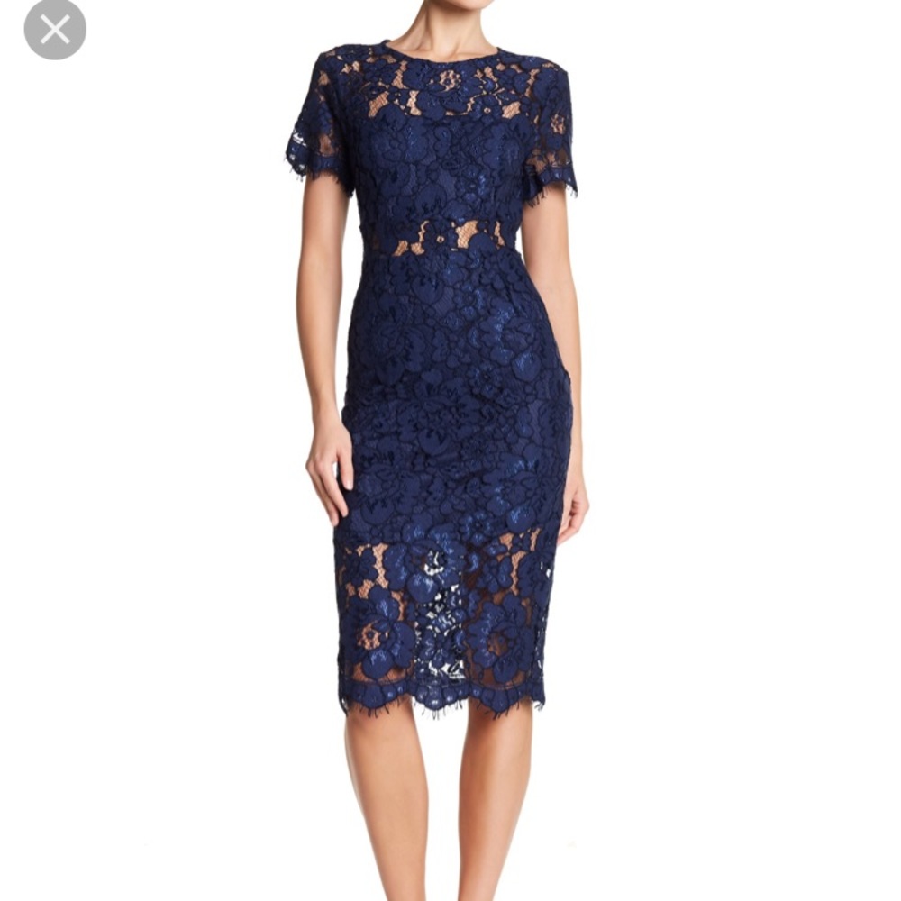 NWT! NSR Stunning Navy Midi Dress